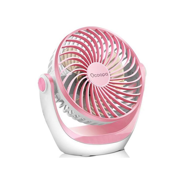 Ventilateur USB - OCOOPA - Rose - Silencieux - 3 Vitesses - Rotation 360° - Ocoopa