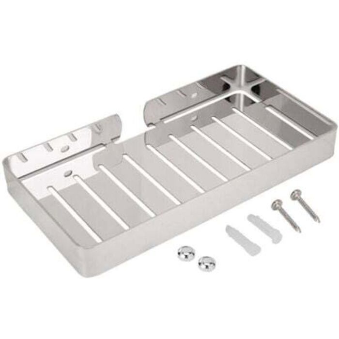 Porte-savon Support Mural en Acier Inoxydable pour Égouttoir à Savon Étagère Porte-Éponge avec Vis pour Salle de Bain Dou