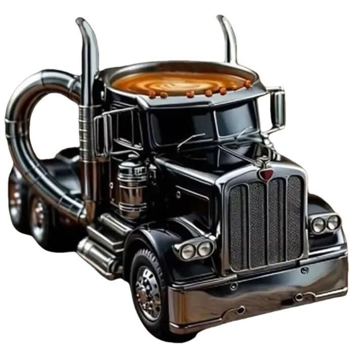 Tasse à café en acier inoxydable en forme de voiture cadeau pour les passionnés de voitures sous-verres non inclus jaune