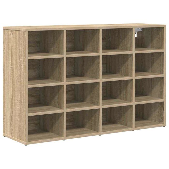 Banc de rangement pour chaussures - vidaXL - Bois dingénierie - Chêne sonoma - Étagères robustes - Autoportant