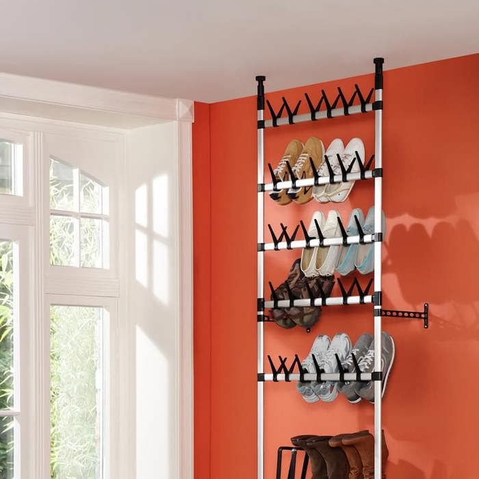 Meuble Entrée Argent - LEMON® Étagère à chaussures - Bonne ventilation - télescopique avec barres Aluminium 606 - Soldes