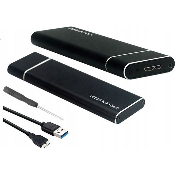 ZENWIRE Boîtier externe M.2 SATA USB 3.2 Gen 1 - Noir compact et léger