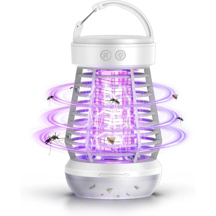 Lampe anti-moustiques et mouches - Fonctionne sans fil - Protège contre les moustiques - les mouches et les drosophiles