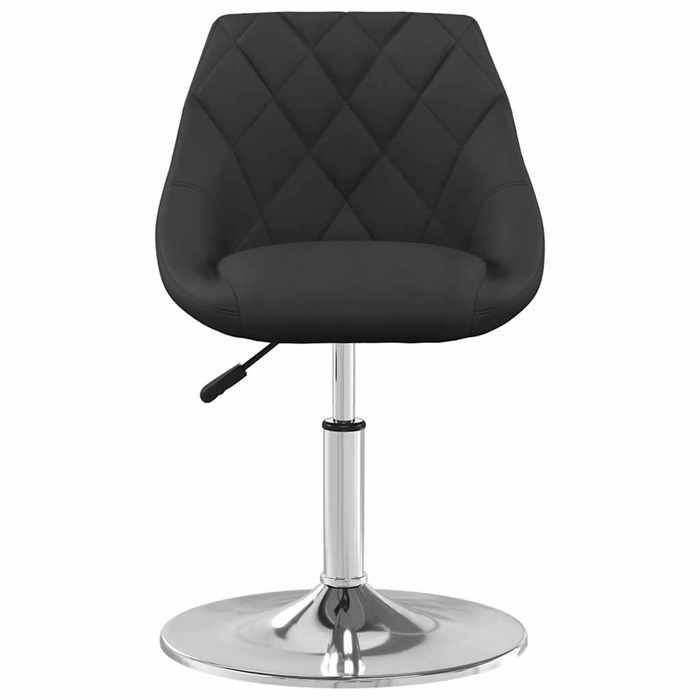 Confortable Chaises pivotantes à manger (2 pcs) Applications larges 110 kg par siège Noir Velours__20442