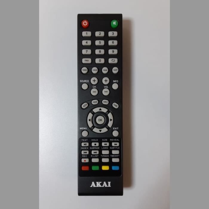 Télécommande d'origine pour télévision AKAI AK43M1433 TEL. Neuve. Livré sans piles.
