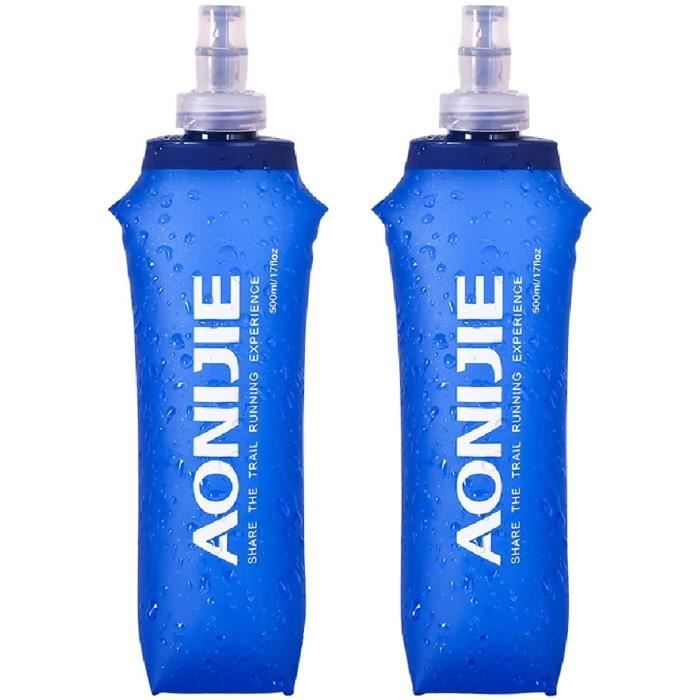 Flasque de running 250ml souple pour sac d'hydratation Gourde avec valve de  sécurité à mordre Profil ergonomique