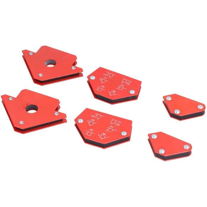 Poppstar Set De 4 Positionneurs Magnétiques De Soudure - Aimants Puissants 11,3 Kg Pour Angles 45°, 90°, 135° Idéal Bricolage Et Pro