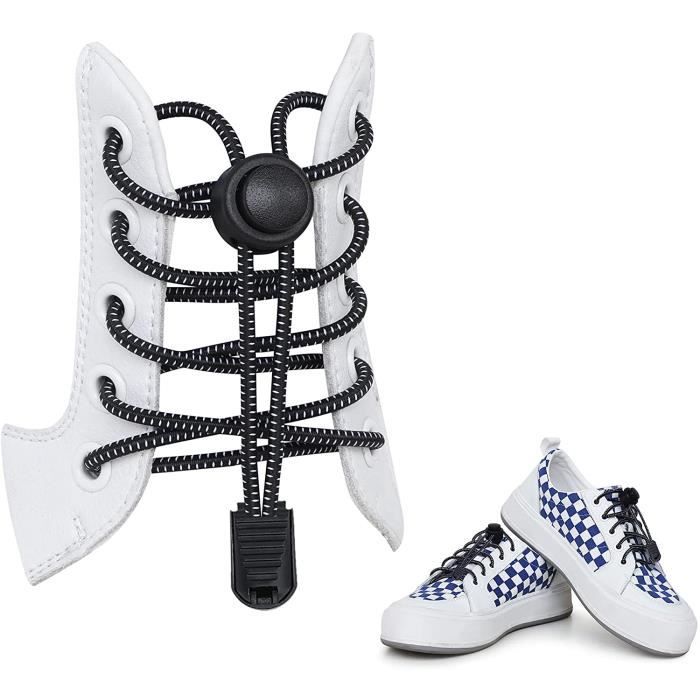 Lacet lastique Adultes Enfants Lot 2X Lacet de Chaussures pour