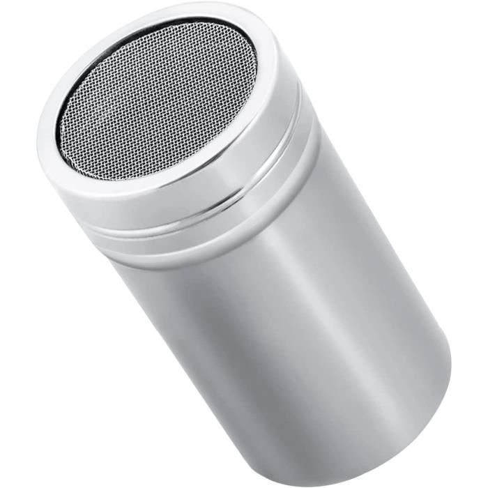 Saupoudreur De Sucre En Poudre – Tamis Double En Inox – Capacité 3 Tasses – Pour Farine, Cacao, Sucre Glace