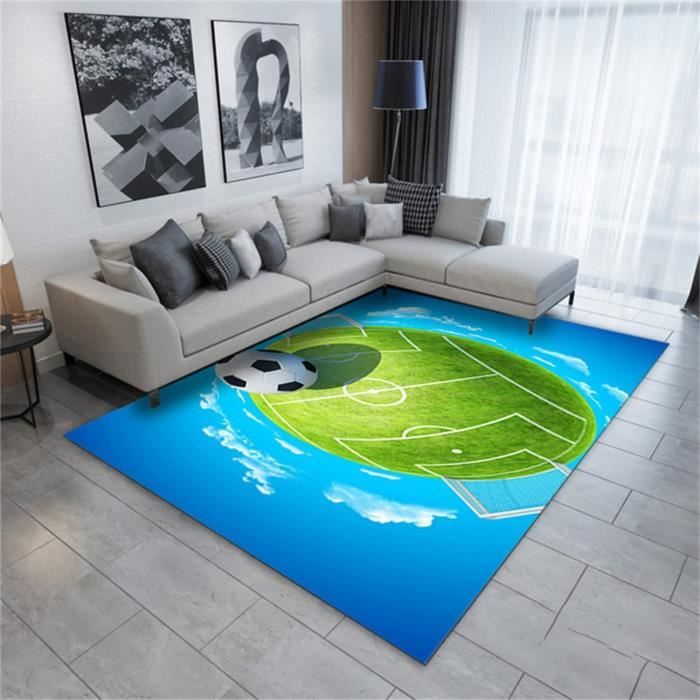 Tapis De Sport Pour Enfants Terrain De Foot Vert Grande Tapis Chambre
