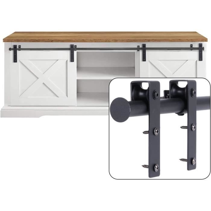 5FT1,5M Kit de Quincaillerie Porte Coulissante de Grange,Mini Rail