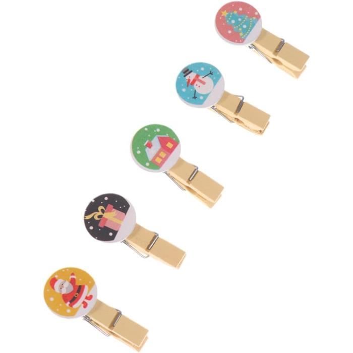 PRETYZOOM 100 Pièces Pinces à Papier Photo Mini Pinces à Linge Pince A