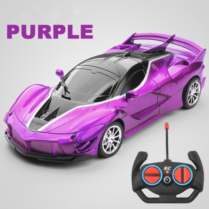 Charme violet Voiture telecommandee avec lumiere LED pour garcons et filles vehicule RC aste 1 18 haute v Cdiscount Jeux Jouets