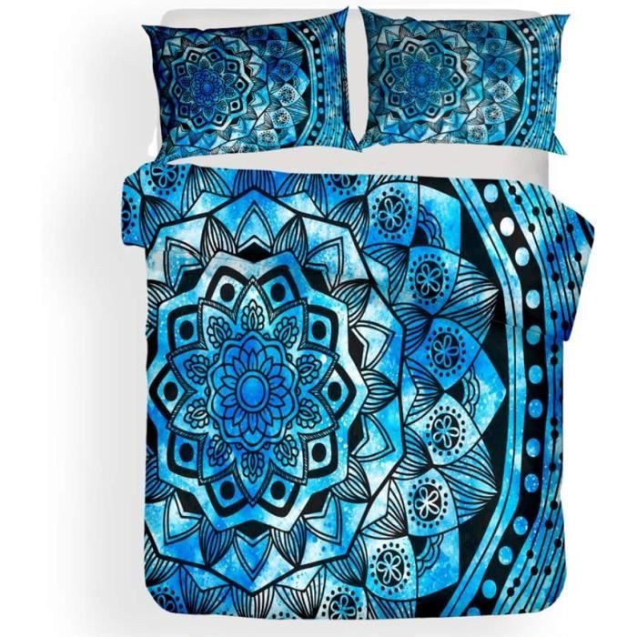 Parure De Lit Housse De Couette Avec Taie D'oreiller 100% Coton 57 Fils