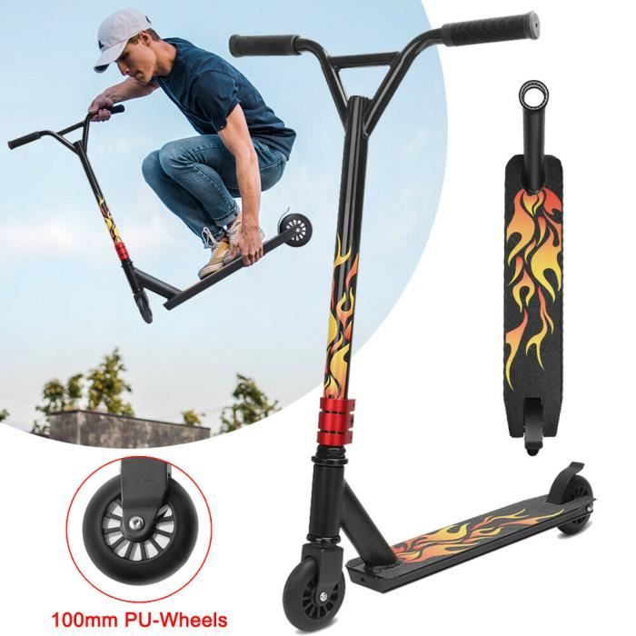 Yoleo Trottinette Freestyle Noir Or En Aluminium Et Acier Pour Les Enfants Et Adultes Achat Vente Yoleo Trottinette Freestyle Cdiscount