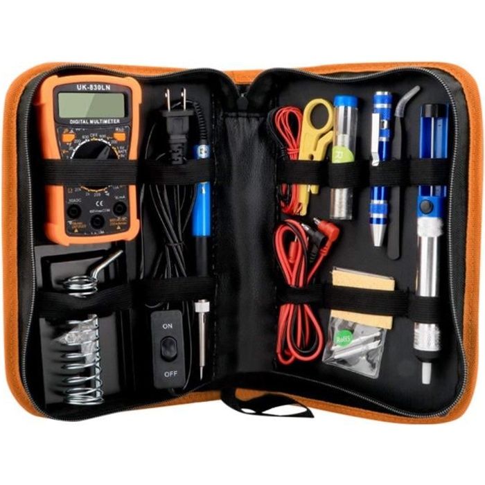 7 en 1 kit fer a souder de temperature reglable 60W Kit fer a souder pointes T7
