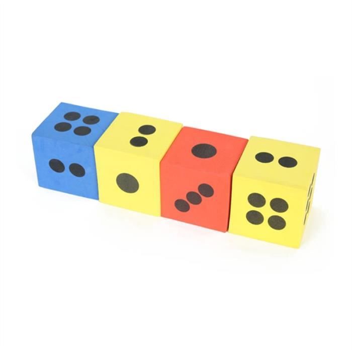 GRANDE MOUSSE COULEUR Dice 12 cm-Blanc-Neuf