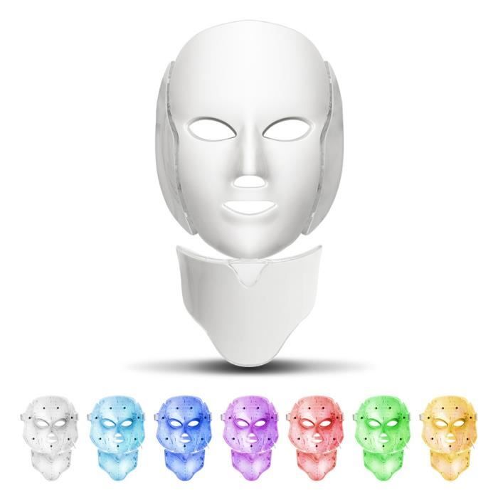 Masque LED Visage 7 Couleurs Photon – Thérapie Anti-âge Pour Tous Types De Peau, Marque Greenpower