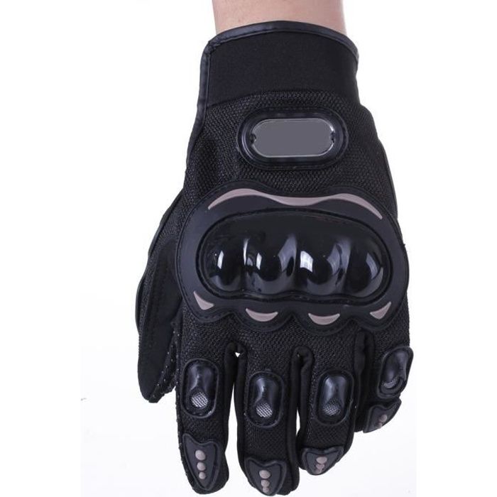 Paire Noir Gants Doigt Complet Protection L Moto Vélo Sport Femme Homme