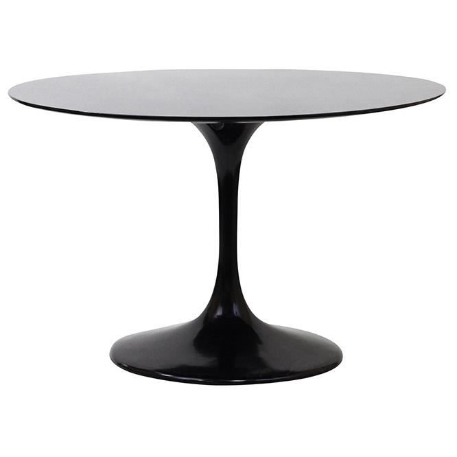 Table ronde moderne noir Tulipa 100 cm - Cdiscount Maison