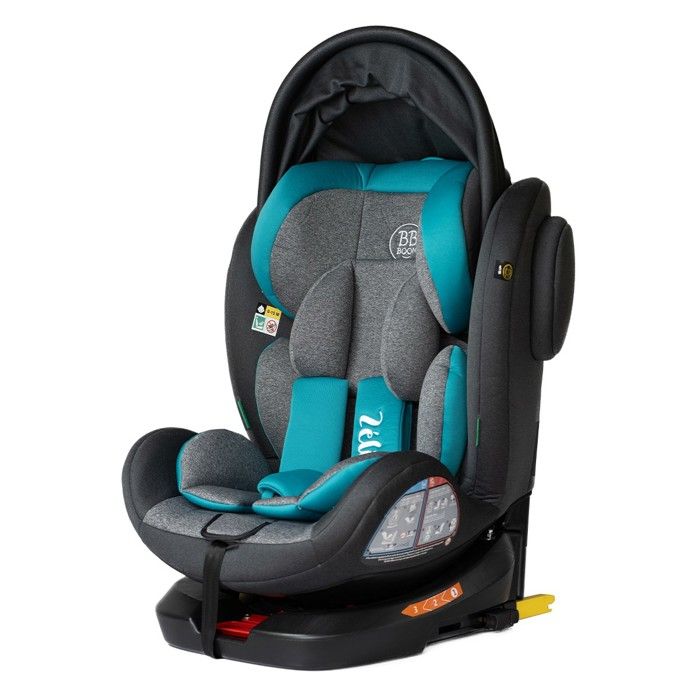 ZELI Siège-auto évolutif i-Size pivotant 360° enfants de 40 à 150 cm 0-36 kg Isofix Top Tether Vert sans canopy
