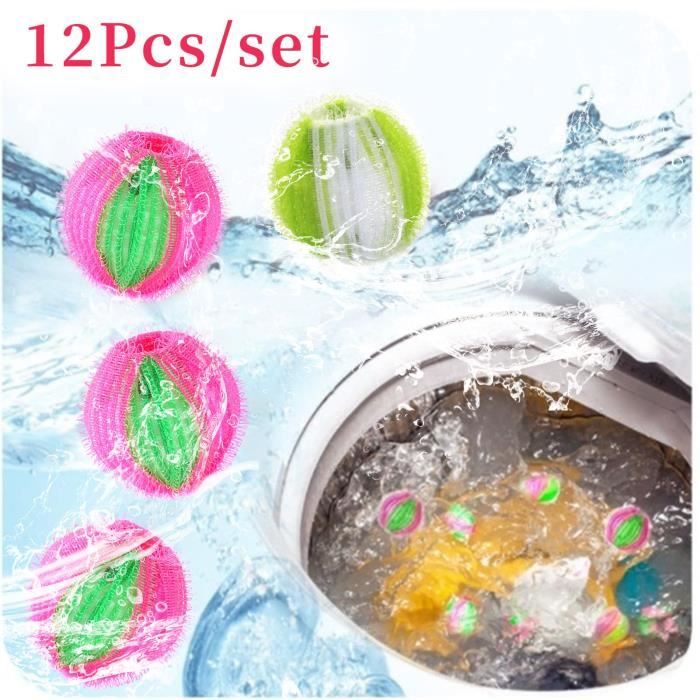 Attrape Poil Machine A Laver Boules Anti-poils Pour Machine à Laver - 8 Pièces Réutilisables - Capteur Poils Animaux Et Peluches Accessoire Lessive Animaux