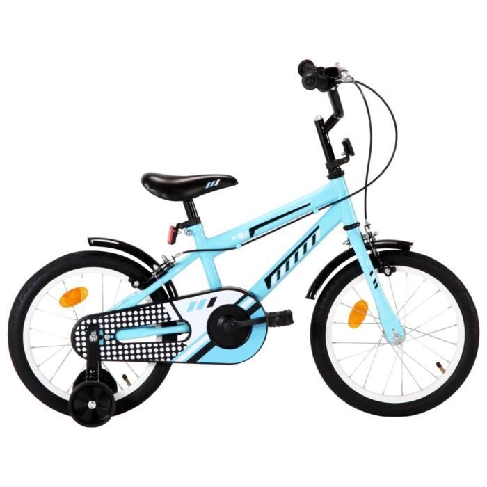 Vélo pour enfants - vidaXL - 16 pouces - Bleu - Roues d'entraînement latérales