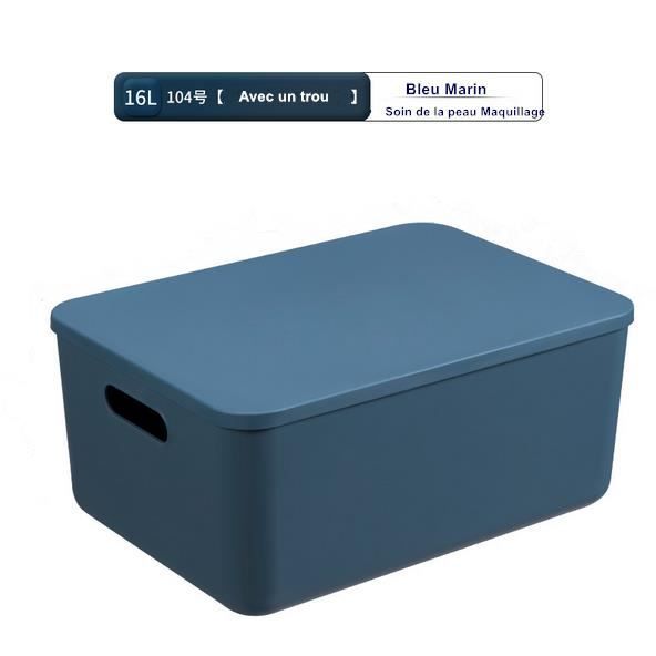 16L Boîte de Rangement en Plastique avec Couvercle pour Sous-Vêtements  Collants Jouet，36.5cm x26cmx16cm, Bleu marin - Cdiscount