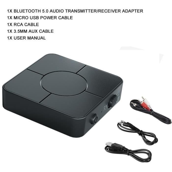 Accessoire réseau,Adaptateur émetteur sans fil Bluetooth 5.0,Jack 3.5mm,stéréo,pour  haut-parleur,casque,PC,TV- Bluetooth v5.0 - Cdiscount Informatique