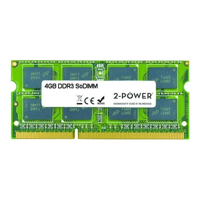 Top achat Memoire PC 2-Power DDR3 4 Go SO DIMM 204 broches 1066 MHz - PC3-8500 CL7 mémoire sans tampon non ECC pas cher Top achat Memoire PC 2-Power DDR3 4 Go SO DIMM 204 broches 1066 MHz - PC3-8500 CL7 mémoire sans tampon non ECC pas cher