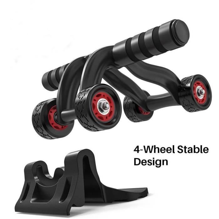 HS Roue Abdominale Musculation - Appareil Exercice Abdominaux + Tapis Genoux épais - Roue Abdos