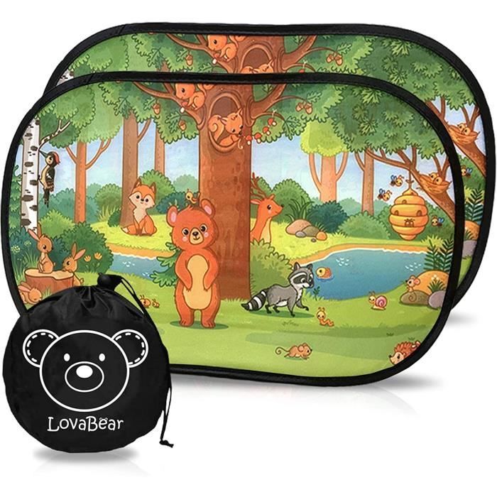 Lovabear Pare Soleil Voiture Bebe Electrostatique Auto Adhesifs Sans Ventouses 2 Rideaux 51x31 Cm Avec Elevee Protection Contre Cdiscount Auto