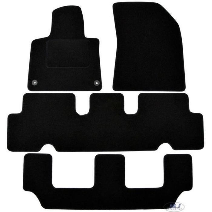 | TAPIS DE SOL NOIR VELOURS COMPATIBLE AVEC CITROEN C4 GRAND PICASSO II 2014-depuis