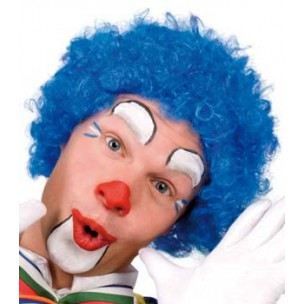 Perruque frisée de clown CURLY - modèle BLEU - pour adulte