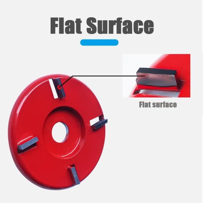 Accessoires pour meuleuses,Disque rotatif de meuleuse d'angle pour  bois,couteau plat incurvé,disque rotatif - Flat-Red-6 Teeth