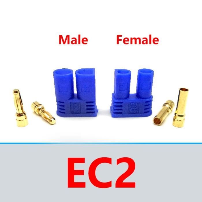 OliRC 4 St. T-Stecker Deans Style Weiblich zu Männlichen XT60 Adapter