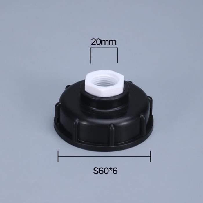 Adaptateur 60mm Femelle Vers 50mm Mâle Pour Réservoir IBC 1000L - Noir - Neuf
