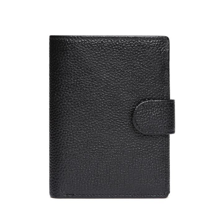 Portefeuille Homme En Cuir Véritable – Porte-cartes Pliant RFID Blocage – Fait Main Avec Boîte Cadeau