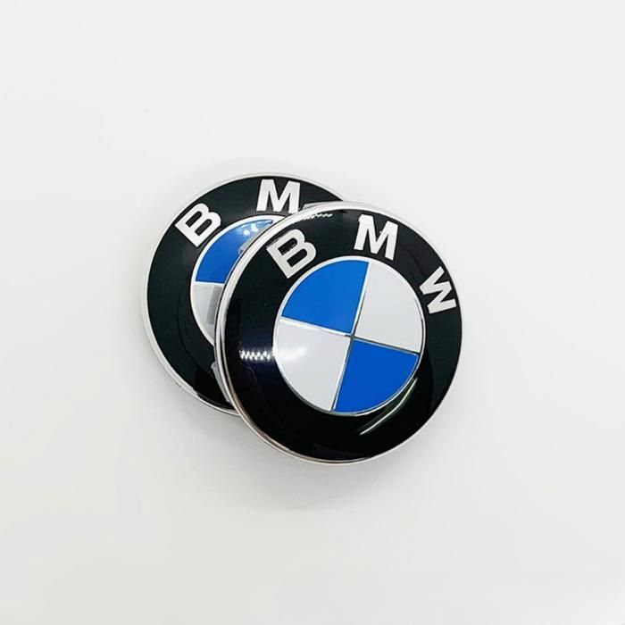 1 logo de capot 82mm BMW +1 logo de coffre 74mm de diamètre look classique neuf