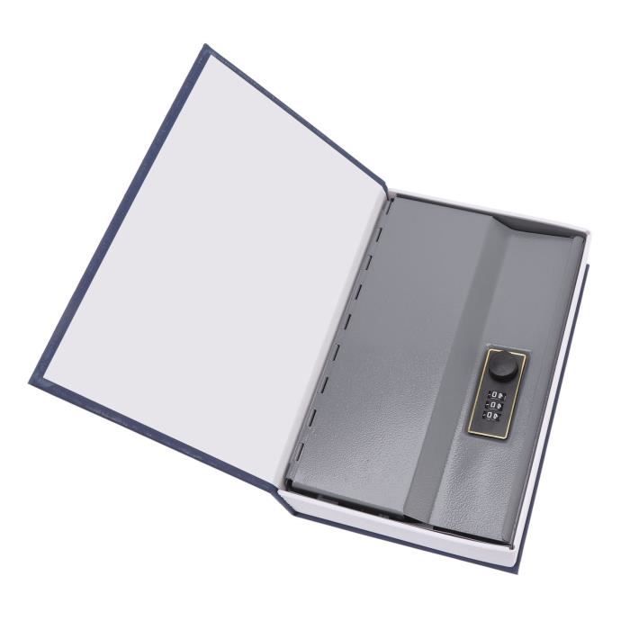 Coffre-fort Déguisé En Livre - Pour Pistolet - Bulldog BD1180 - Dimensions 10.5x7.75x2.75" - Bleu - Neuf