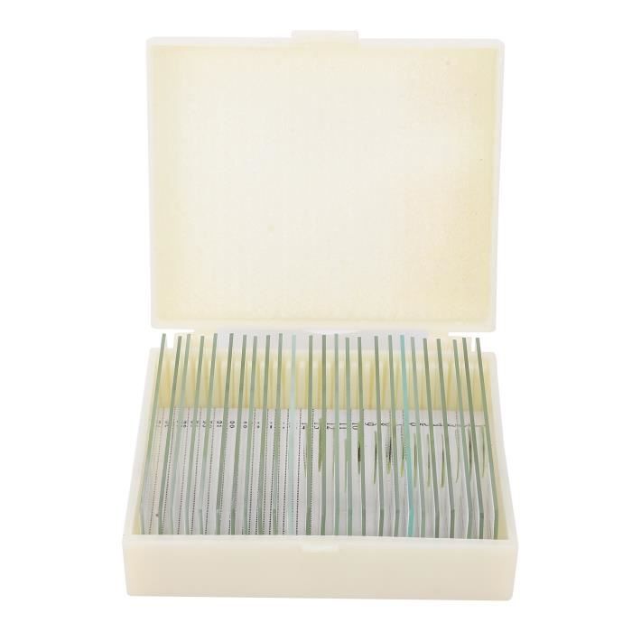 Lot De 2 Boîtes De Rangement Pour Lames De Microscope - 25 Lames Chacune - Blanc Et Vert - 7