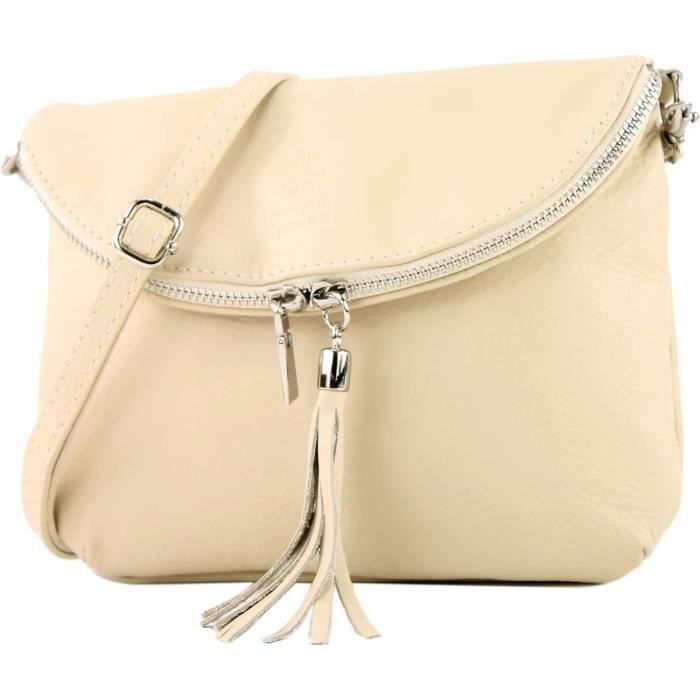 Sac à Main Italien En Cuir Fait Main - Taille Moyenne - Noir - Neuf Sans étiquette