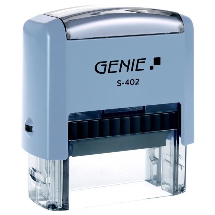 Tampon encreur personnalisable - GENIE S XP-402 - Accessoires inclus - Encreur - 4 lignes