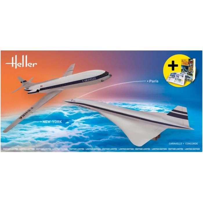 Maquette Avion Heller Concorde 1/125 – Boîte Vintage 1986 – Réf 80445 – Neuve