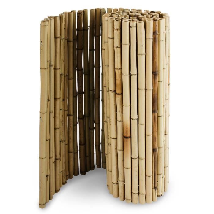 Canisse bambous rondsDiamètre Ø 26 mm Nature 100 x 250 cm