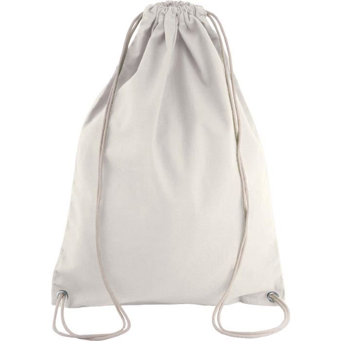 sac à dos en coton avec cordelettes (naturel - one size)