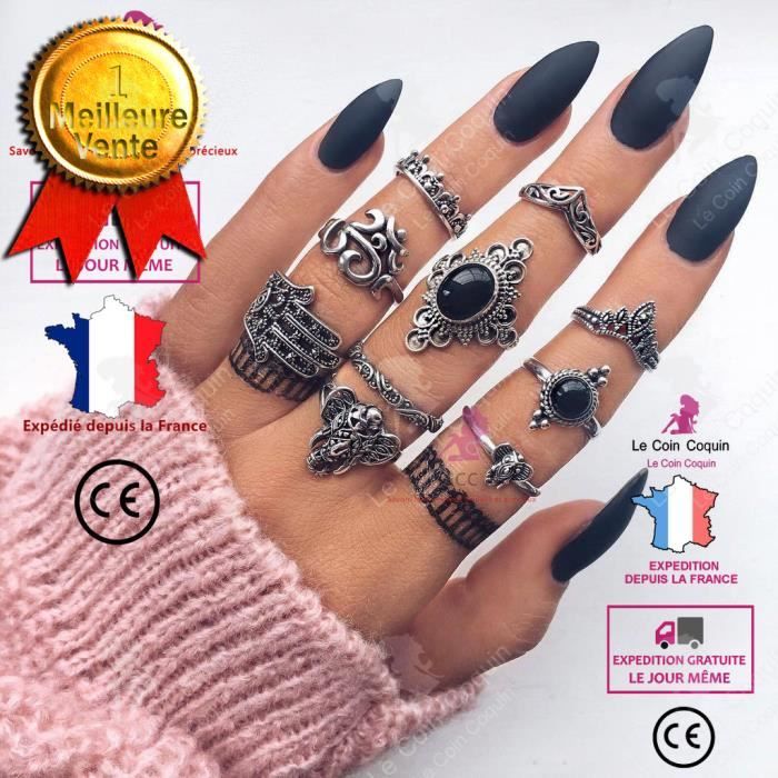 Bague argent pas online cher femme