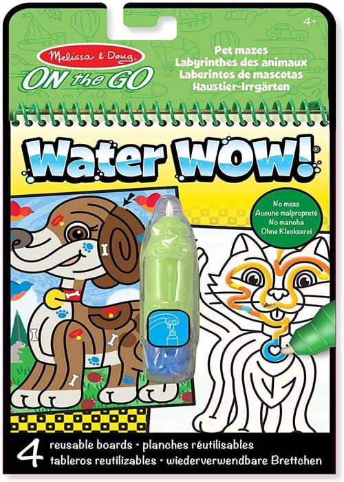 Melissa & Doug On the Go Water Wow! Reusable Water-Reveal Flip Pad - Wacky Animals