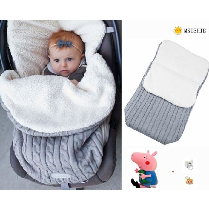 Couverture De Bebe Nouveau Ne Couverture Chaude Et Epaisse Couverture D Emmaillotage Tricotee Pour Nouveau Ne 0 A 12 Mois Cdiscount Puericulture Eveil Bebe