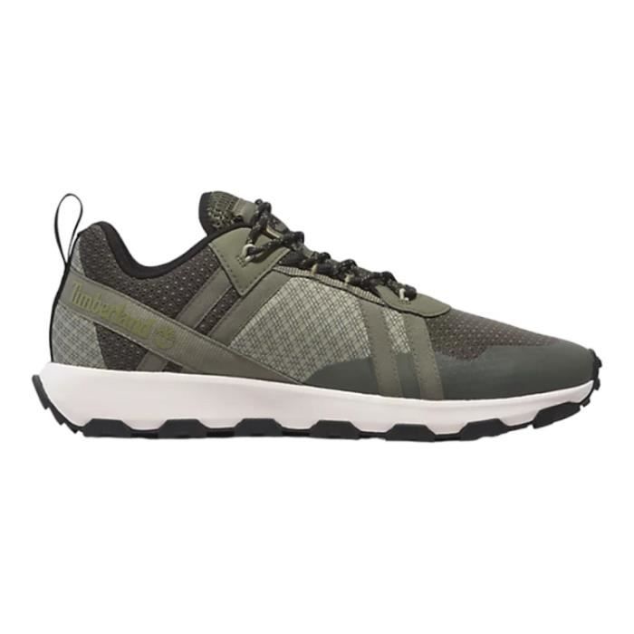 Timberland Baskets TIMBERLAND - WINSOR TRAIL LOW LACE UP Vert - Talon plat - 3 cm - Lacets - Synthétique